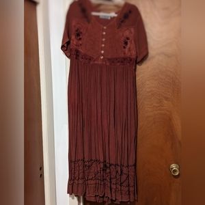 Women dress XL brown